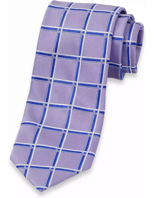 Windowpane Woven Silk Tie