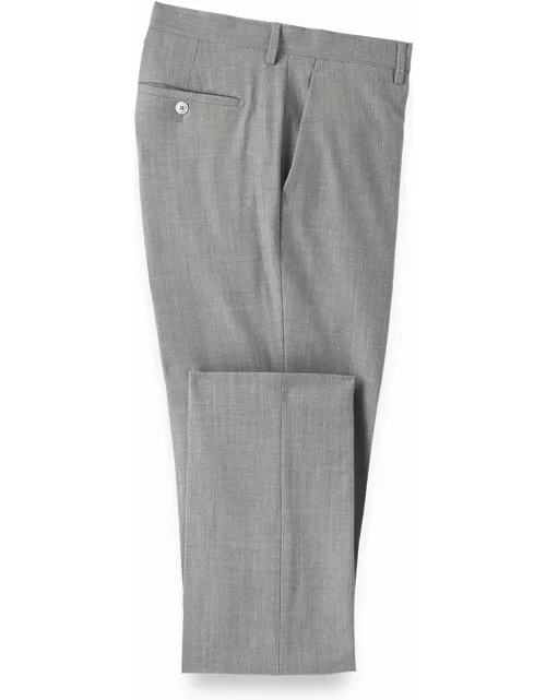 Wool Stretch Bengaline Flat Front Suit Pant