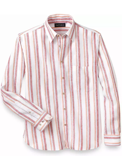 Linen Stripe Casual Shirt