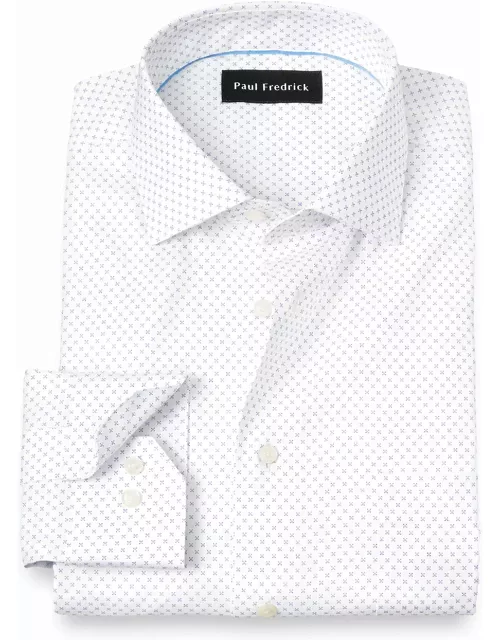 Royal Oxford Comfort Stretch Non-iron Geometric Dress Shirt