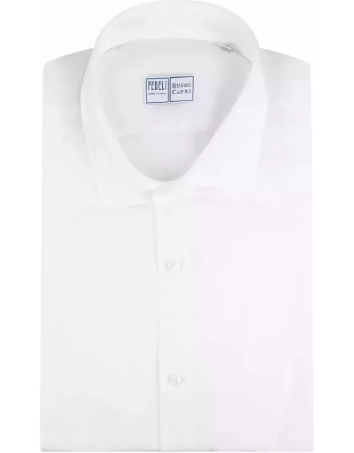 Fedeli White Linen Classic Shirt