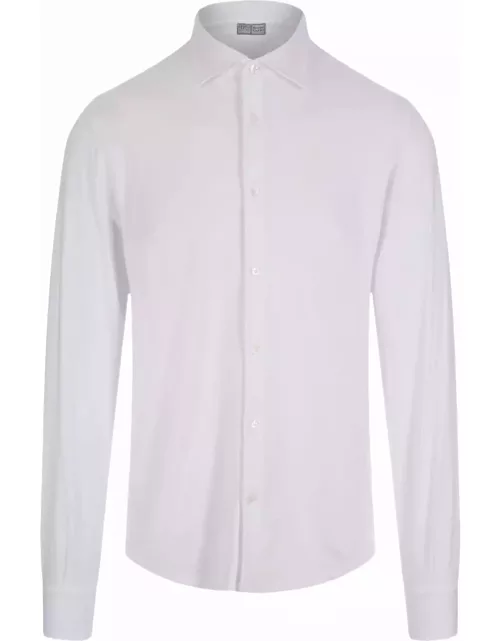 Fedeli White Stretch Cotton Shirt
