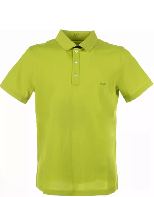 Fay Green Short-sleeved Polo Shirt