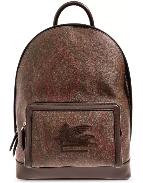 Etro Pegaso Motif Paisley Jacquard Backpack