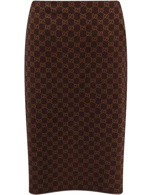 Gucci Gg Motif Skirt