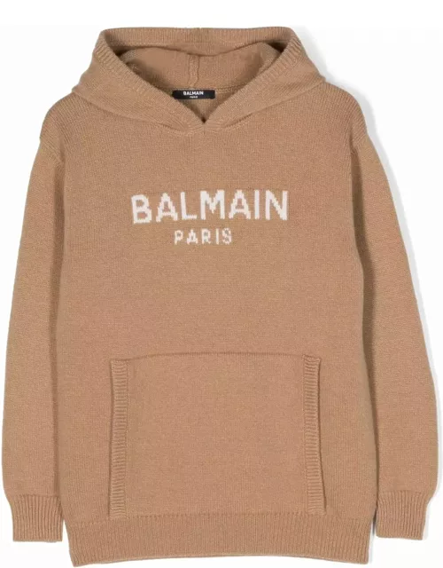 Balmain Sweaters Brown