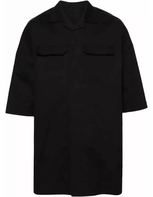 Rick Owens Magnum Tommy Shirt In Black Cotton