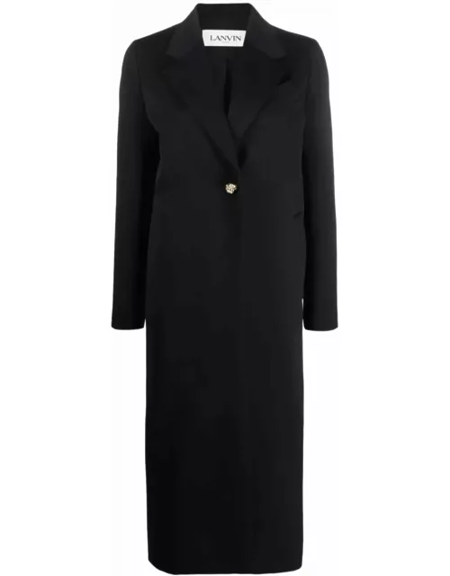 Lanvin Black Single-breasted Tailored Coat