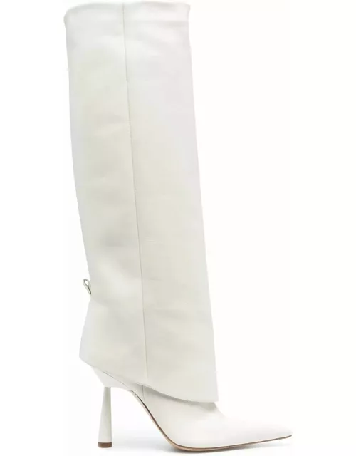 GIA BORGHINI White Rosie Calf Leather Boot