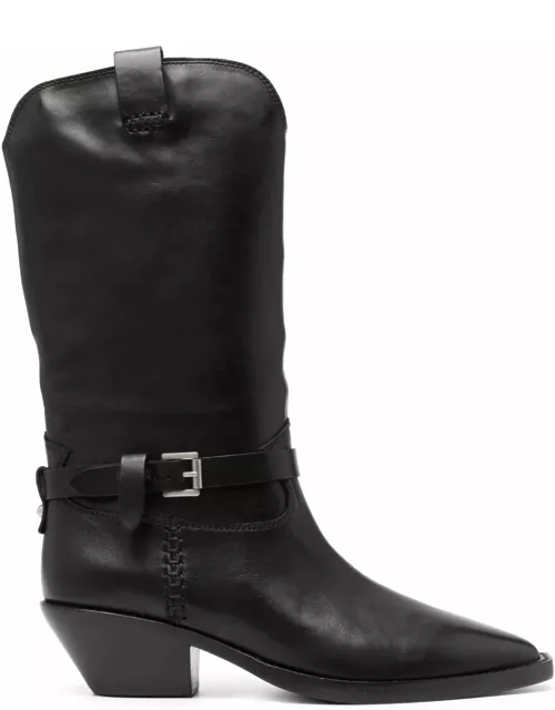 Ash Black Calf Leather Duran Boot
