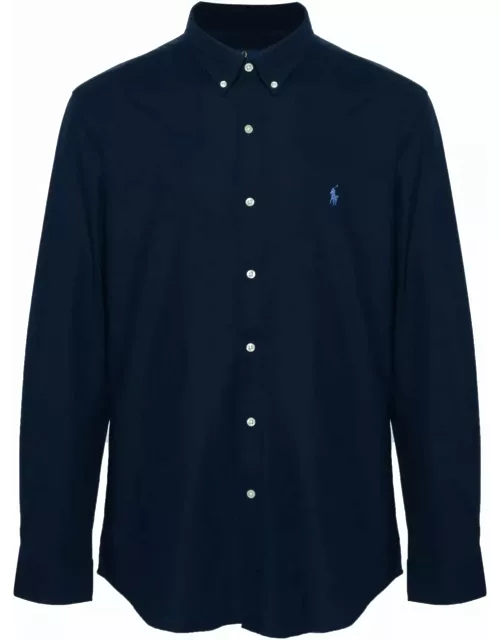 Ralph Lauren Navy Blue Stretch-cotton Shirt
