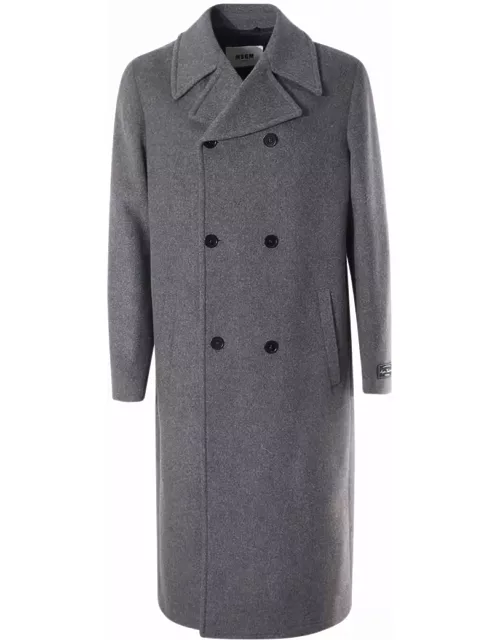Msgm Double Breasted Coat