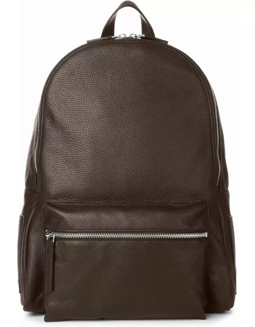 Orciani Brown Calf Leather Micron Backpack