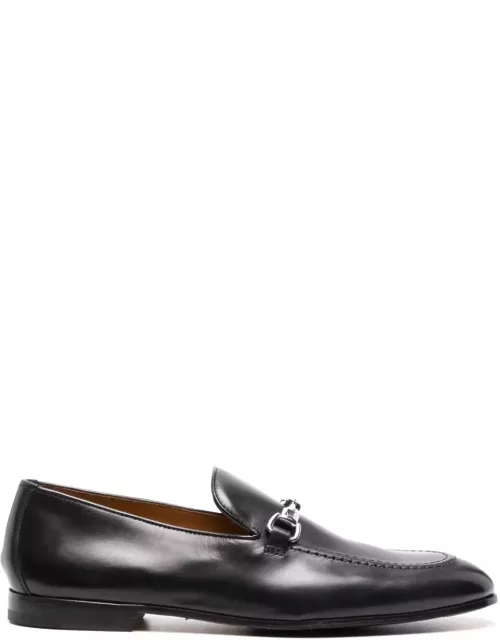Doucal's Black Leather Loafer