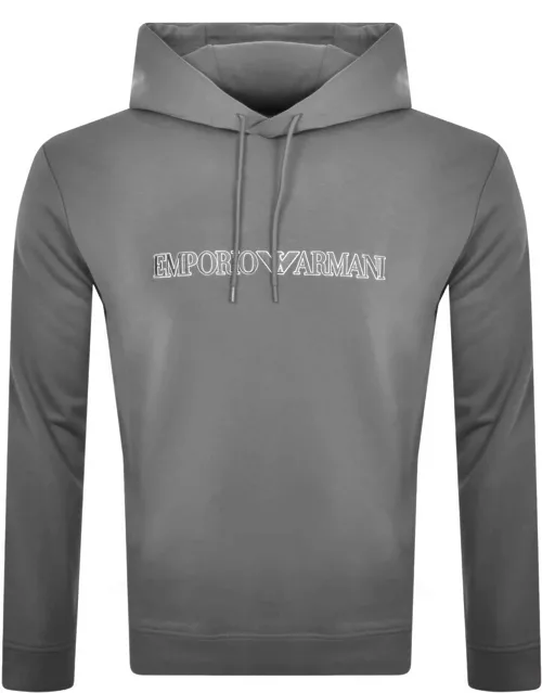 Emporio Armani Logo Hoodie Grey