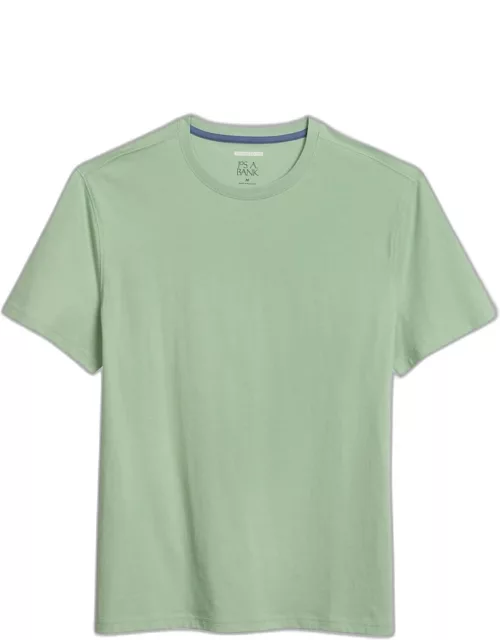 JoS. A. Bank Men's Tailored Fit Liquid Cotton Jersey Crew Neck T-Shirt, Fair Green, Mediu