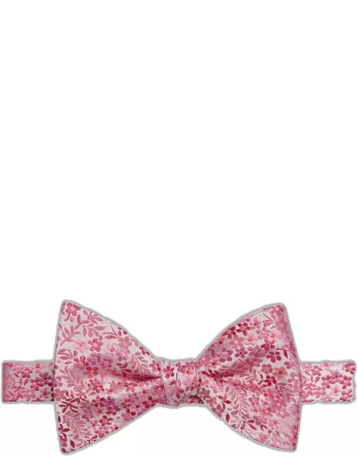JoS. A. Bank Men's Confetti Floral Pre-Tied Bow Tie, Pink, One