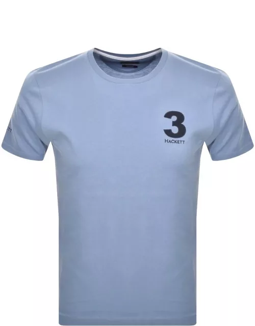 Hackett London Logo T Shirt Blue