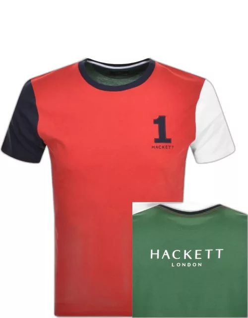 Hackett London Logo T Shirt Red