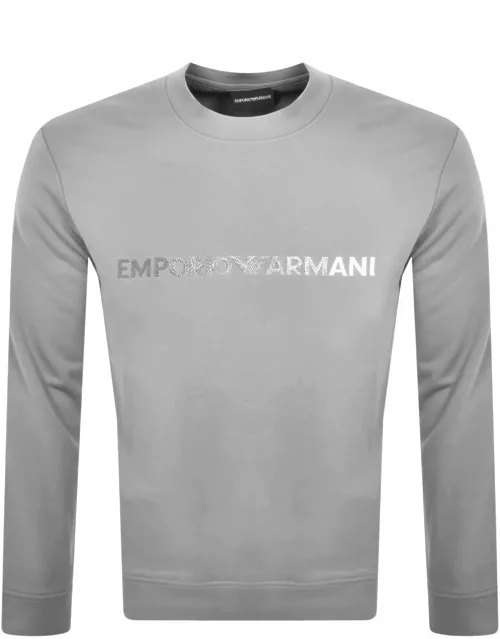 Emporio Armani Crew Neck Logo Sweatshirt Grey