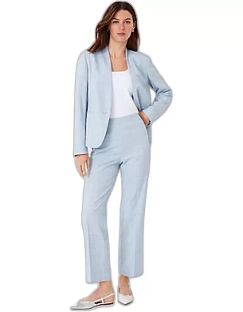 Ann Taylor The Petite Side Zip High Rise Pencil Pant in Windowpane