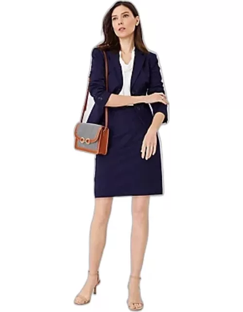Ann Taylor The Tall Belted A-Line Skirt in Stretch Cotton