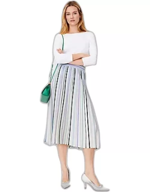 Ann Taylor Petite Striped Full Sweater Skirt