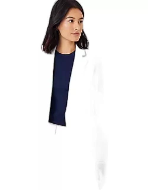 Ann Taylor Cropped Double Breasted Blazer in Crepe