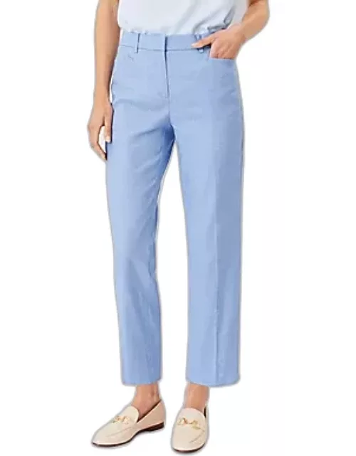 Ann Taylor The Relaxed Cotton Ankle Pant in Chambray