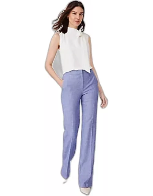 Ann Taylor The Petite High Rise Trouser Pant in Cross Weave