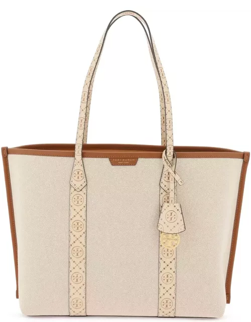 TORY BURCH canvas perry shopping bag