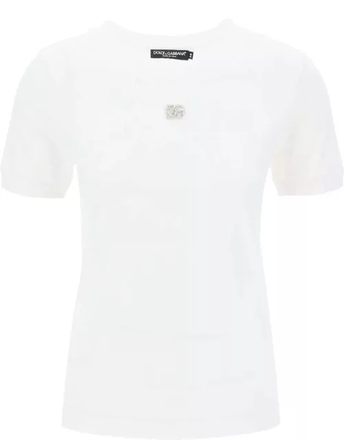 DOLCE & GABBANA DG Crystal Logo T-shirt for