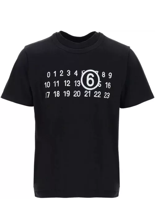 MM6 MAISON MARGIELA Layered T-shirt with numeric signature print effect