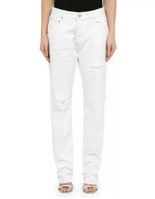 White trousers with cotton wear