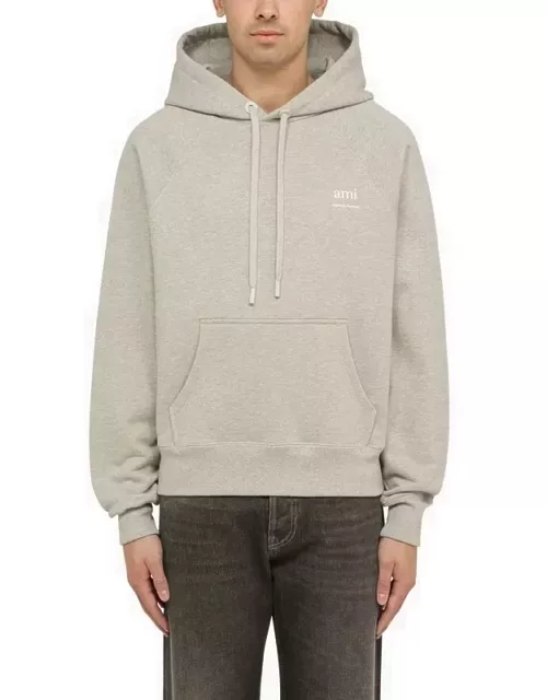 Grey logoed hoodie