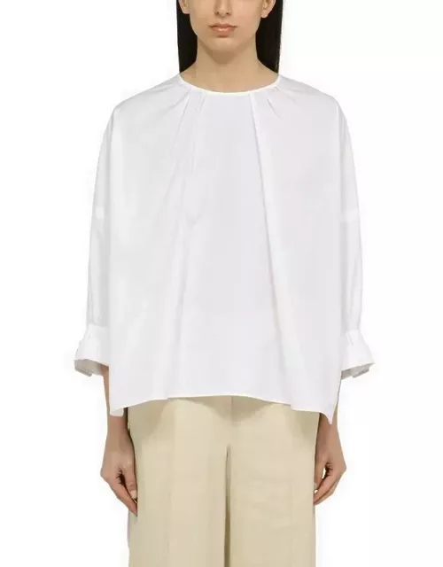 White asymmetrical cotton shirt