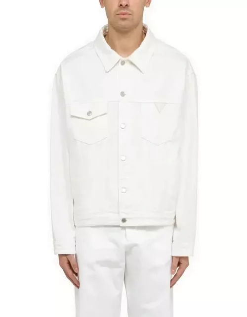 White cotton shirt jacket