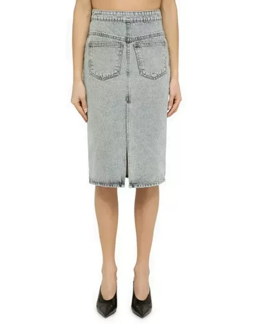 Malmo Maxi skirt in denim inside out