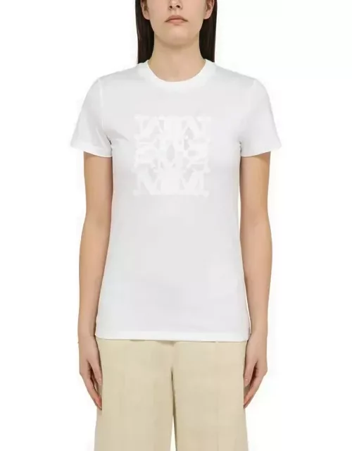 White cotton T-shirt with logo