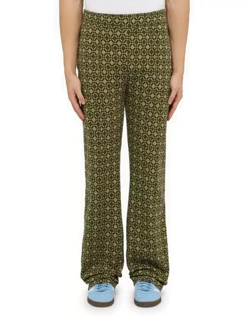 Olive green/brown cotton Power sports trouser