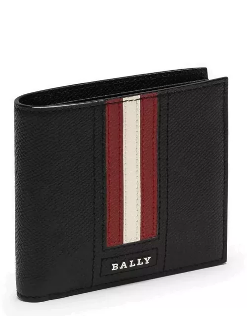 Black billfold wallet in leather
