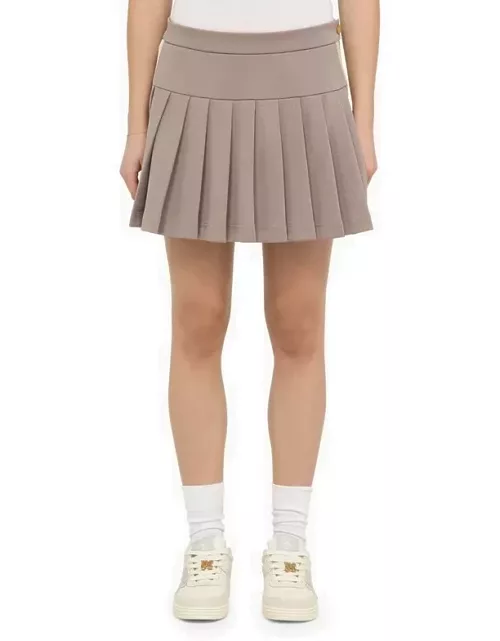 Lilac pleated mini skirt