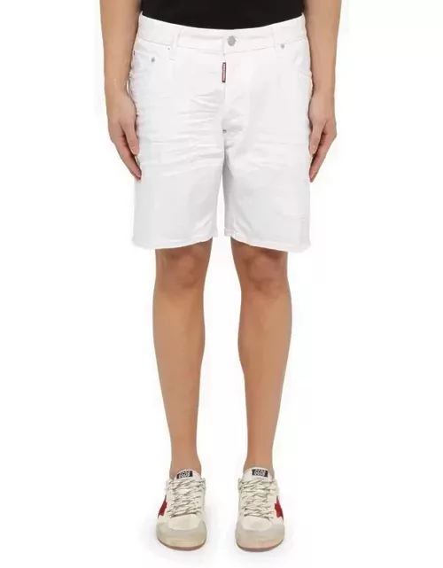 White cotton bermuda short