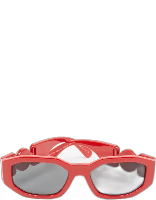 Versace Red MOD 4361 Medussa Rectangular Sunglasse