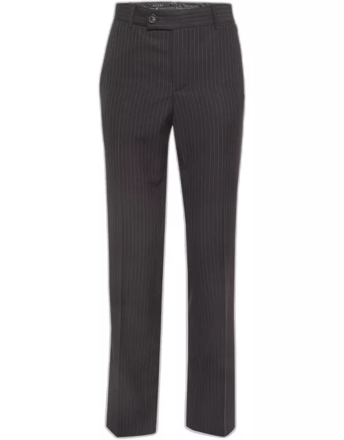 Gucci Black Pinstripe Wool Formal Trousers