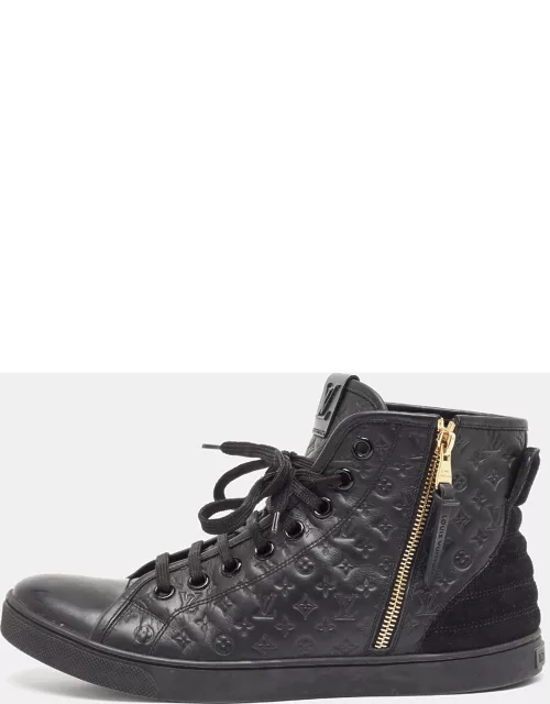 Louis Vuitton Black Leather and Suede Punchy Sneaker