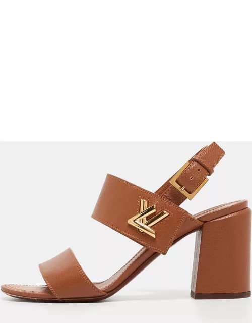 Louis Vuitton Brown Leather Horizon Slingback Sandal