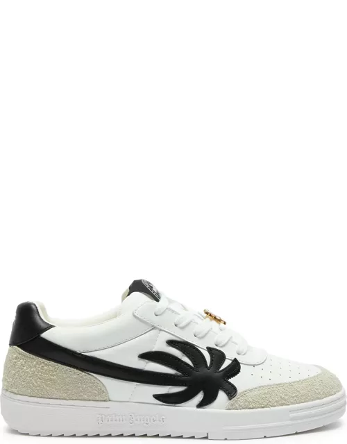 Palm Angels Beach University Panelled Leather Sneakers - White - 45 (IT45 / UK11)