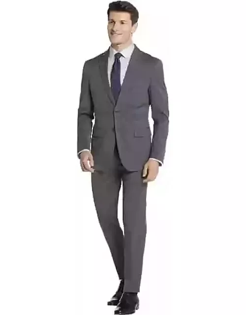 Wilke-Rodriguez Big & Tall Men's Slim Fit Suit Med Gray Solid