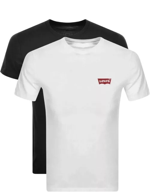 Levis Original Two Pack Crew Neck T Shirt White